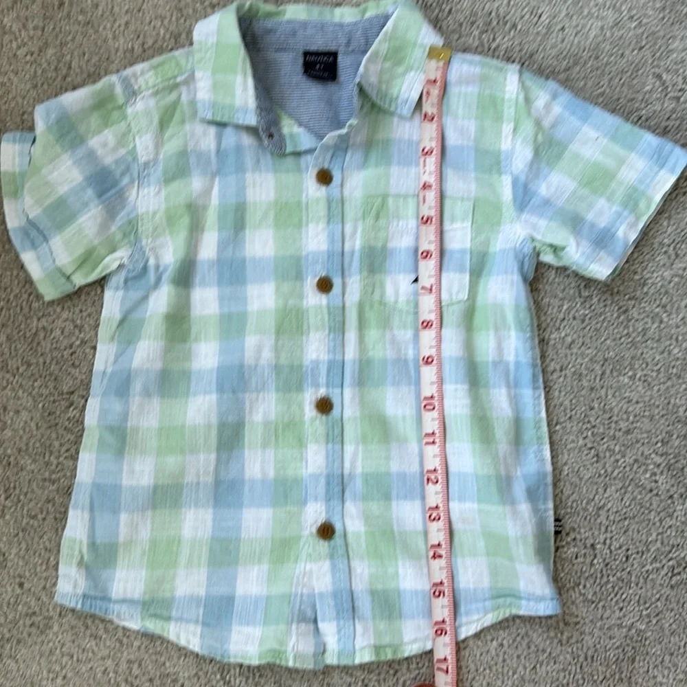 Nautica Kids Green and Blue Plaid Shirt size 4T